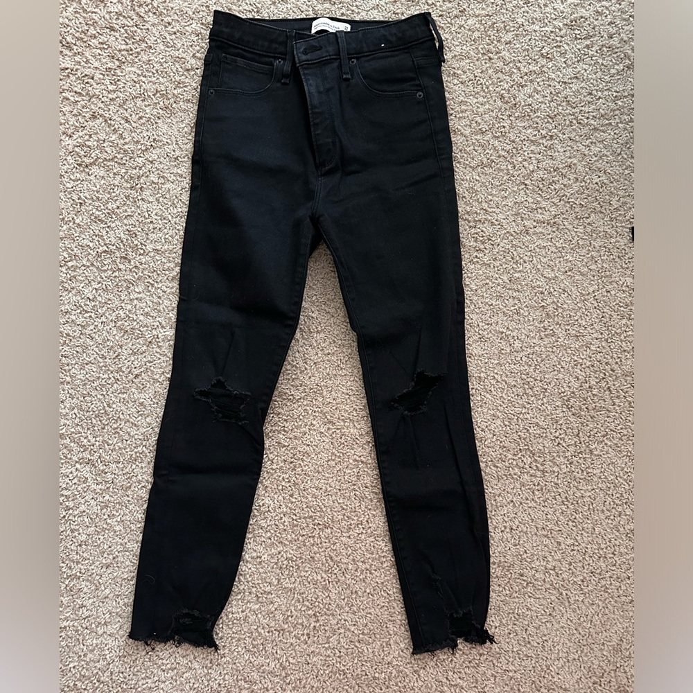Black distressed Abercrombie Jeans